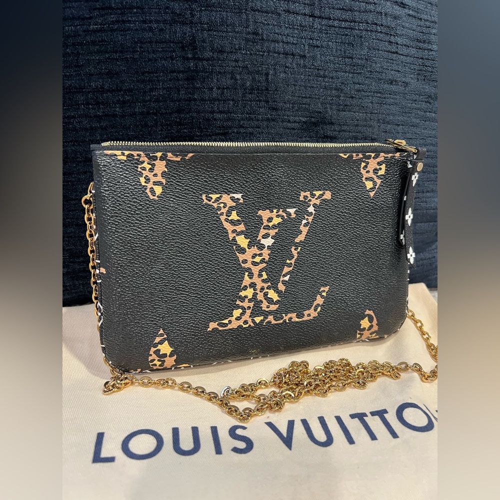 Louis Vuitton Giant Monogram Jungle Pochette Double Zip crossbody Bag🔥 - Picture 13 of 16